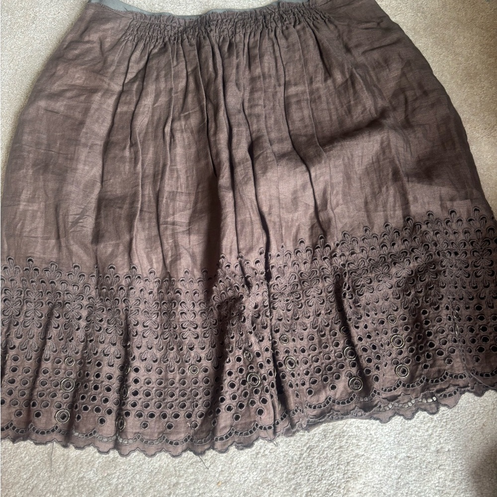 Elie Tahari Brown Knee-Length Bubble Skirt